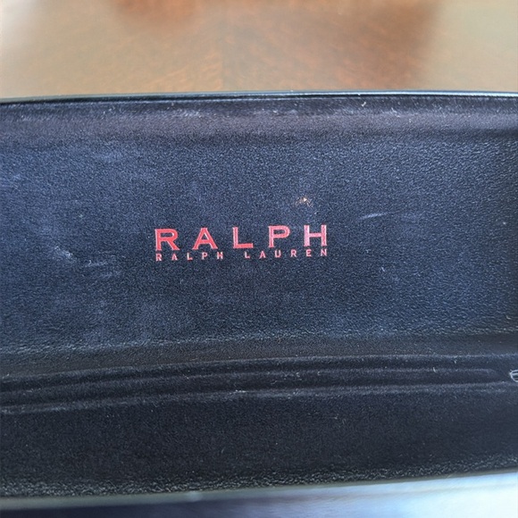 Ralph Lauren Black Leather Sunglasses Case with Embossed Logo - Picture 7 of 8